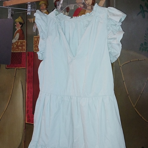 Fun Light Green Ruffle Dress - Picture 2 of 4